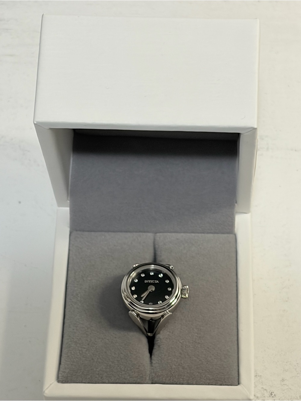 Invicta Angel Women's ring watch 17.5mm Black  w/ Box